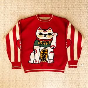 Kina & Tam Lucky Cat Sweater